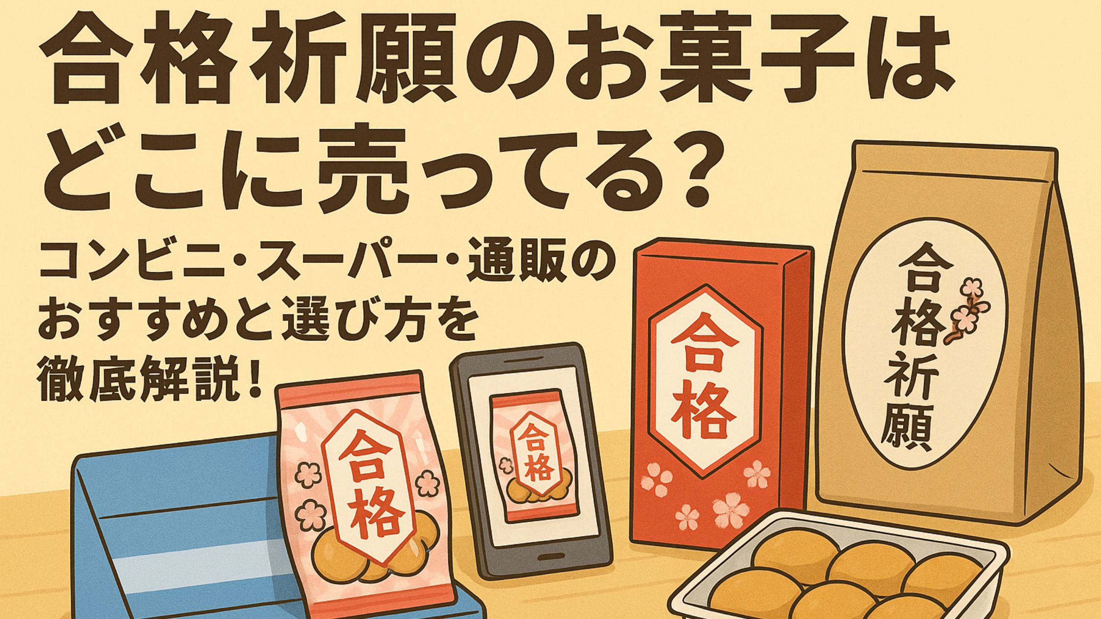 合格祈願のお菓子はどこに売ってる？コンビニ・スーパー・通販のおすすめと選び方を徹底解説！