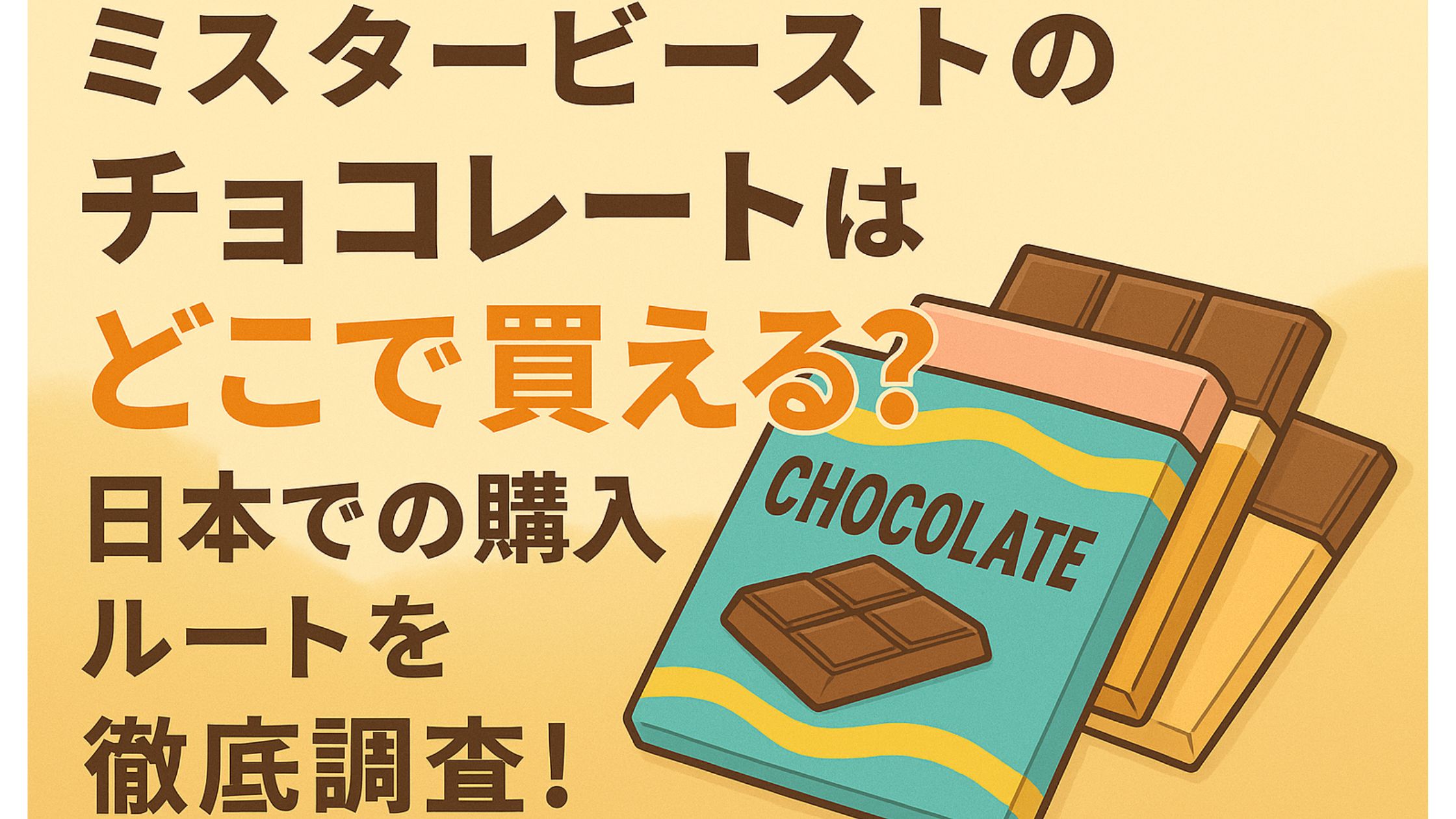 ミスタービーストのチョコレートはどこで買える？日本での購入ルートを徹底調査！