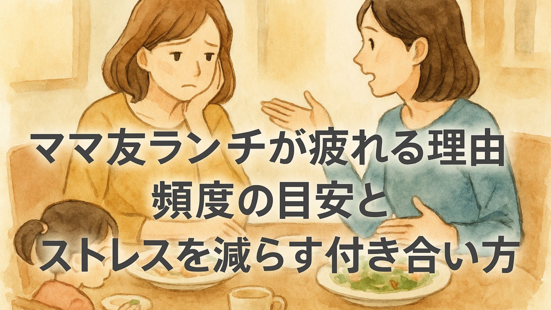 ママ友ランチが疲れる理由とは？頻度の目安とストレスを減らす付き合い方